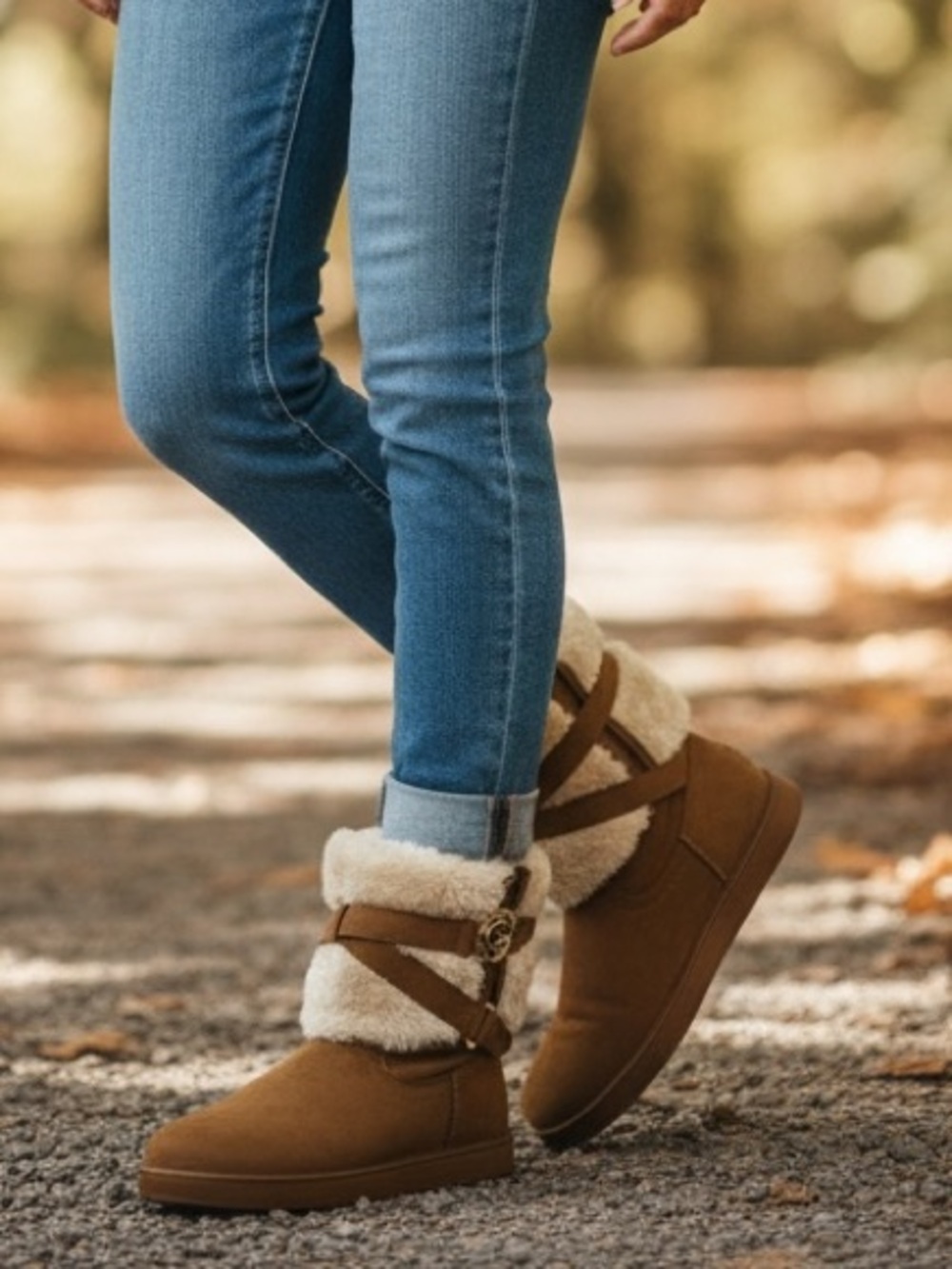 G by Guess "Allio" Tan Pull-on Sherpa Boot